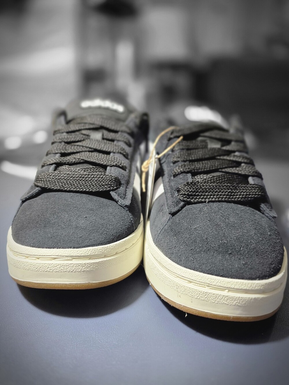 adidas Grand Court Alpha Black and Cream Low-Top Sneakers Size 7.5m New